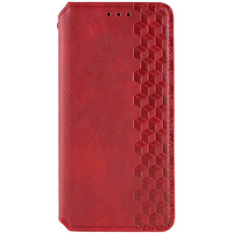 Протиударний шкіряний чохол книжка GETMAN Cubic (PU) для Xiaomi Redmi 14C / Poco C75 Червоний