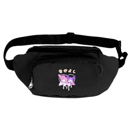 Поясная сумка-бананка Kuromi and My Melody Черный (12695531-2-181389)