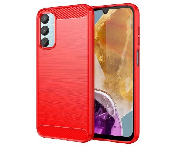  Чехол - накладка Polished Carbon для Samsung Galaxy M55 5G Красный