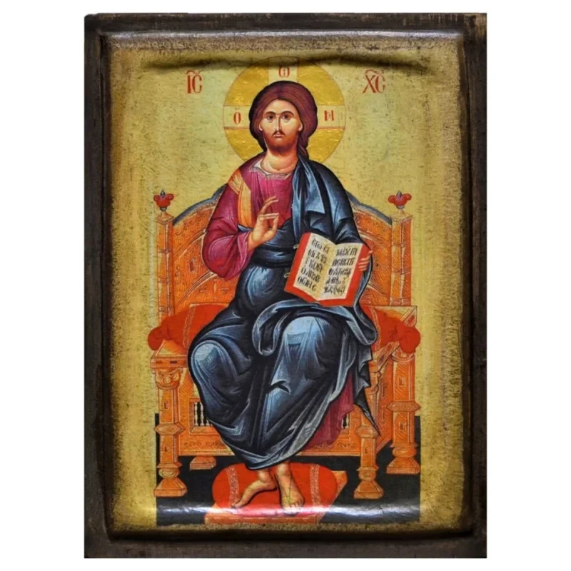 Ікона Господь Вседержитель на дереві 15х20 см (112-0062м)