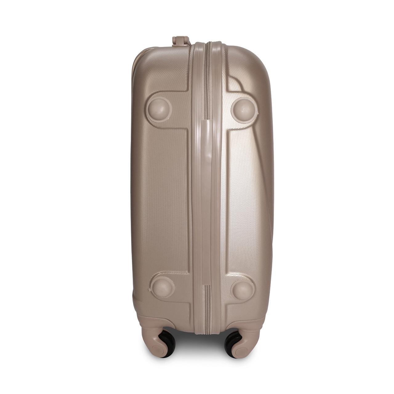 Чемодан пластиковый Fly 310 S на 4 колесах Шампань (CEKRBFL310SM4SHA) - фото 7