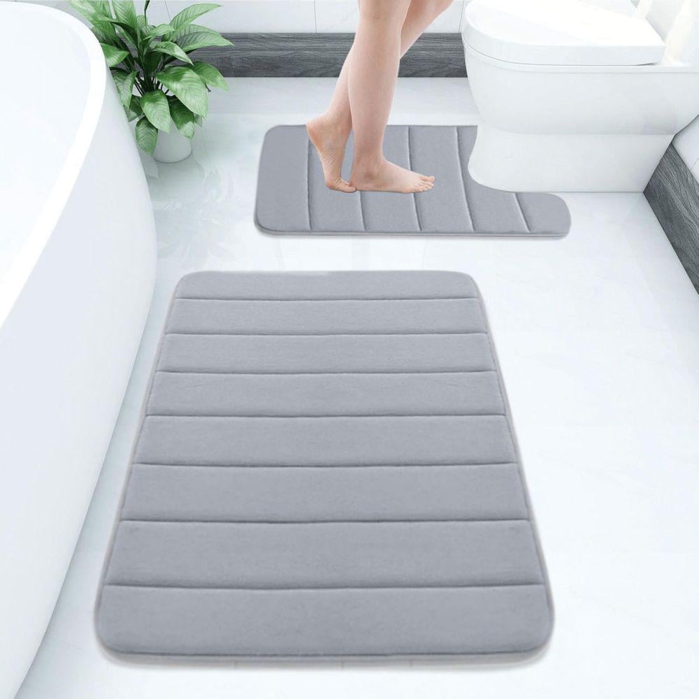 Набор ковриков для ванной комнаты с эффектом памяти 2 шт. Серый (300112)