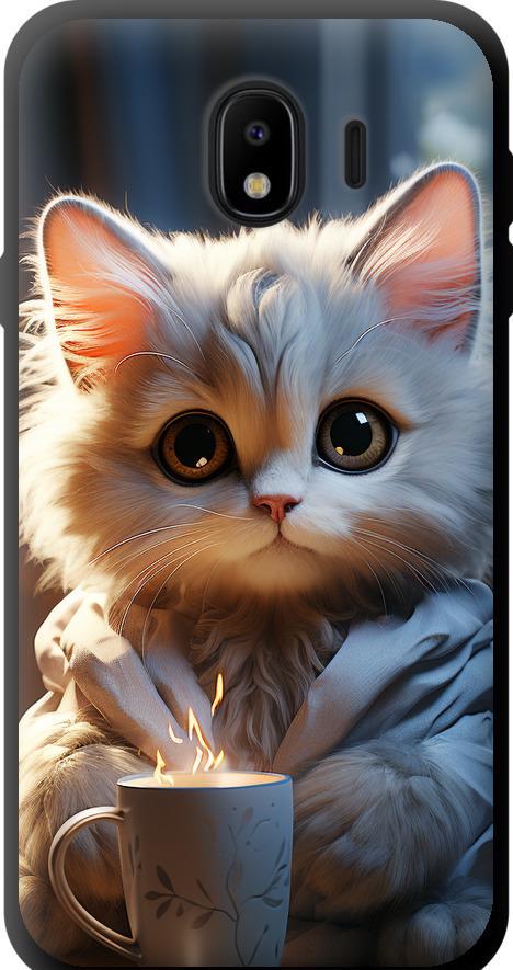 Чехол на Samsung Galaxy J4 2018 White cat (5646b-1487-42517)