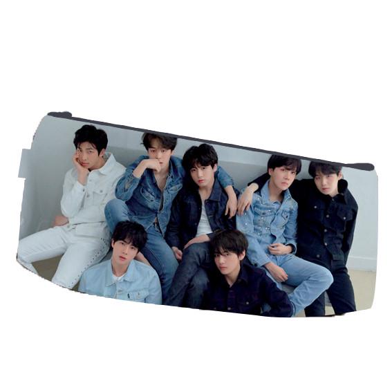 Пенал школьный BTS Bangtan Boys Бтс двухсторонний 22х11 см (pn_0013)