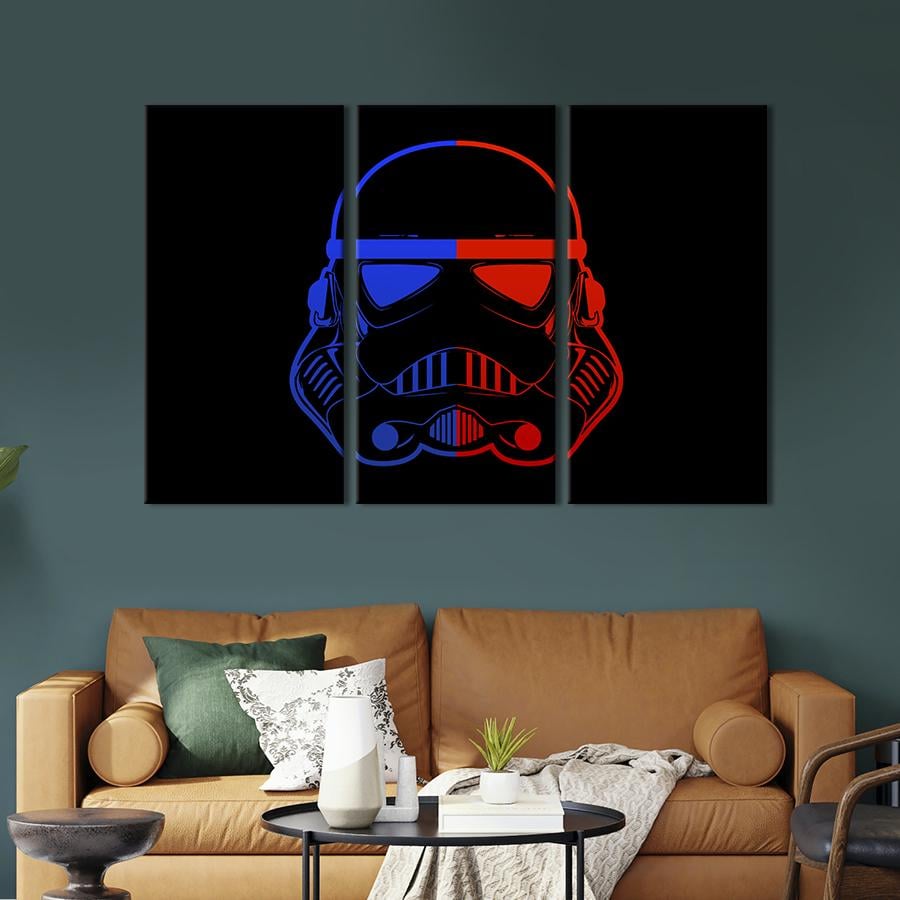 Картина на полотні триптих Літаки "Зоряні війни" 78x48 см (1511-31)