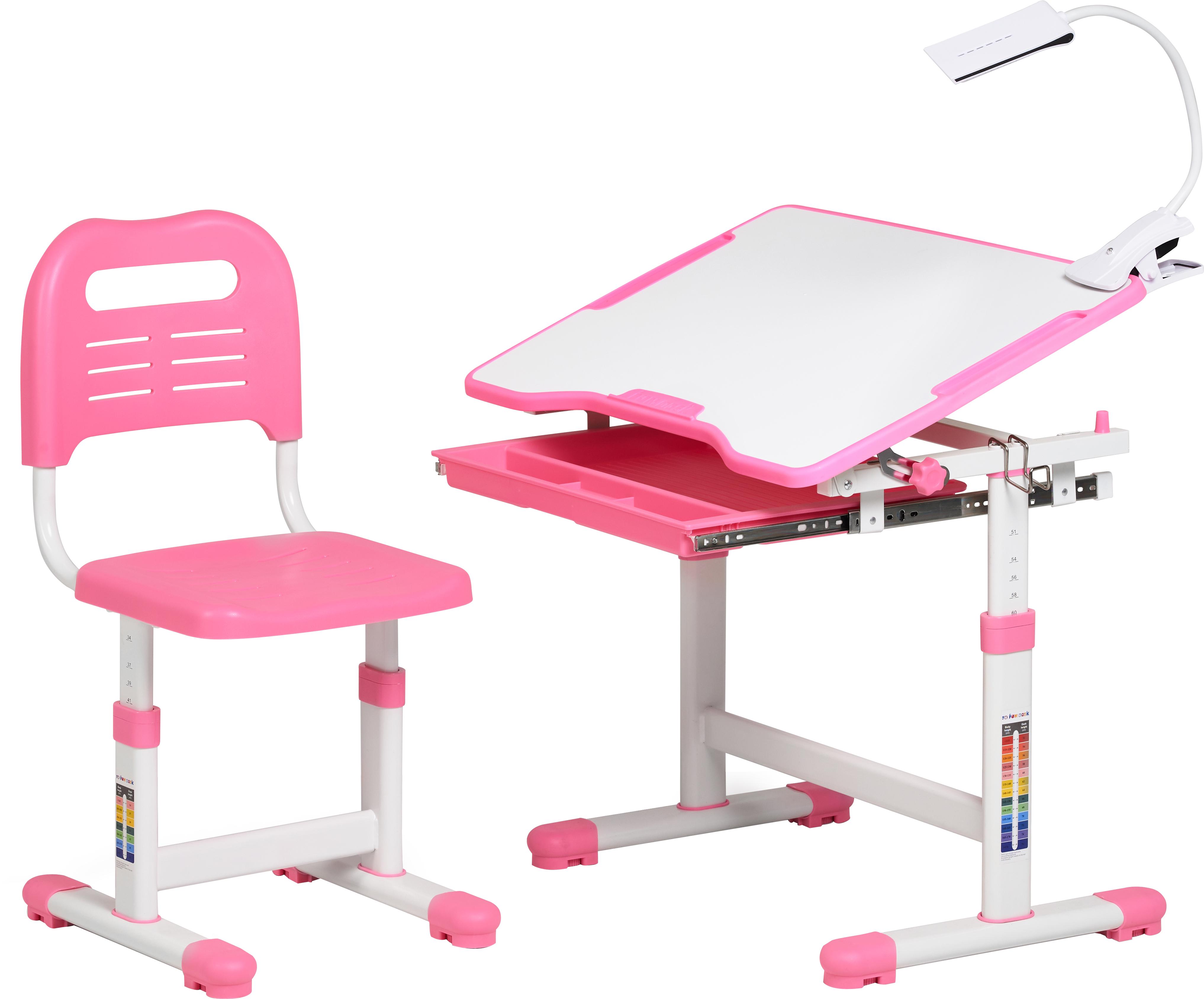 Набір шкільна парта і стілець з регулюванням висоти FunDesk Sole Pink Рожевий - фото 6 Набір шкільна парта і стілець з регулюванням висоти FunDesk Sole Pink Рожевий - фото 6