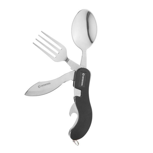 Мультиінструмент туристичний Intertool 5в1 чохол (HT-0543)