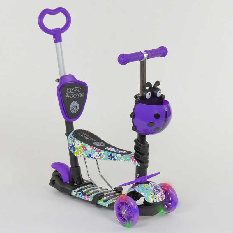 Самокат Best Scooter 5в1 PU колеса с подстветкой Multicolor (84216) - фото 1