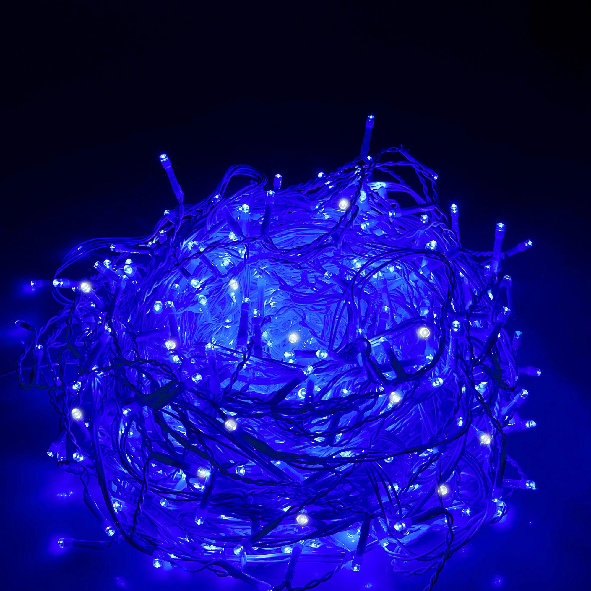 Гирлянда бахрома уличная Springos 12 м 300 LED/Flash CL0318 Blue (3215)