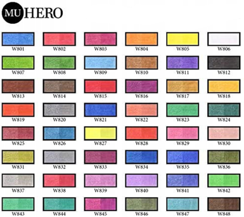 Набір акварельних олівців HERO 48 шт. в металевій коробці - фото 4