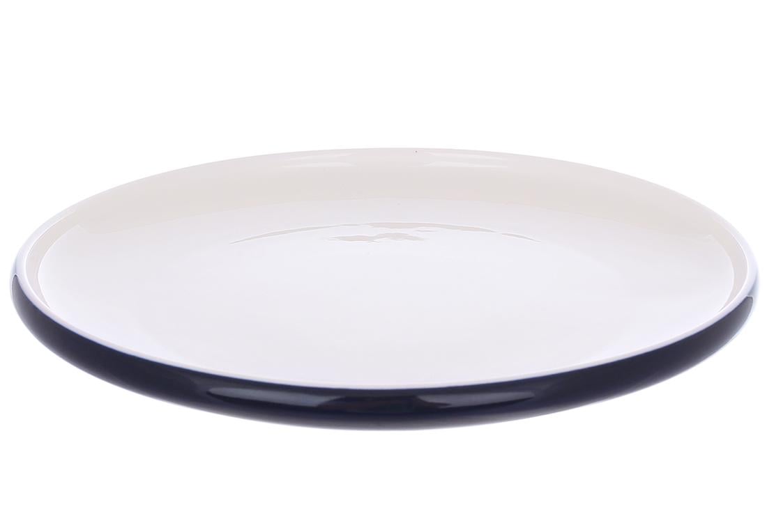 Набор тарелок обеденных BonaDi Belle фарфор d 25 см 6 шт. Белый с синим (991-010)