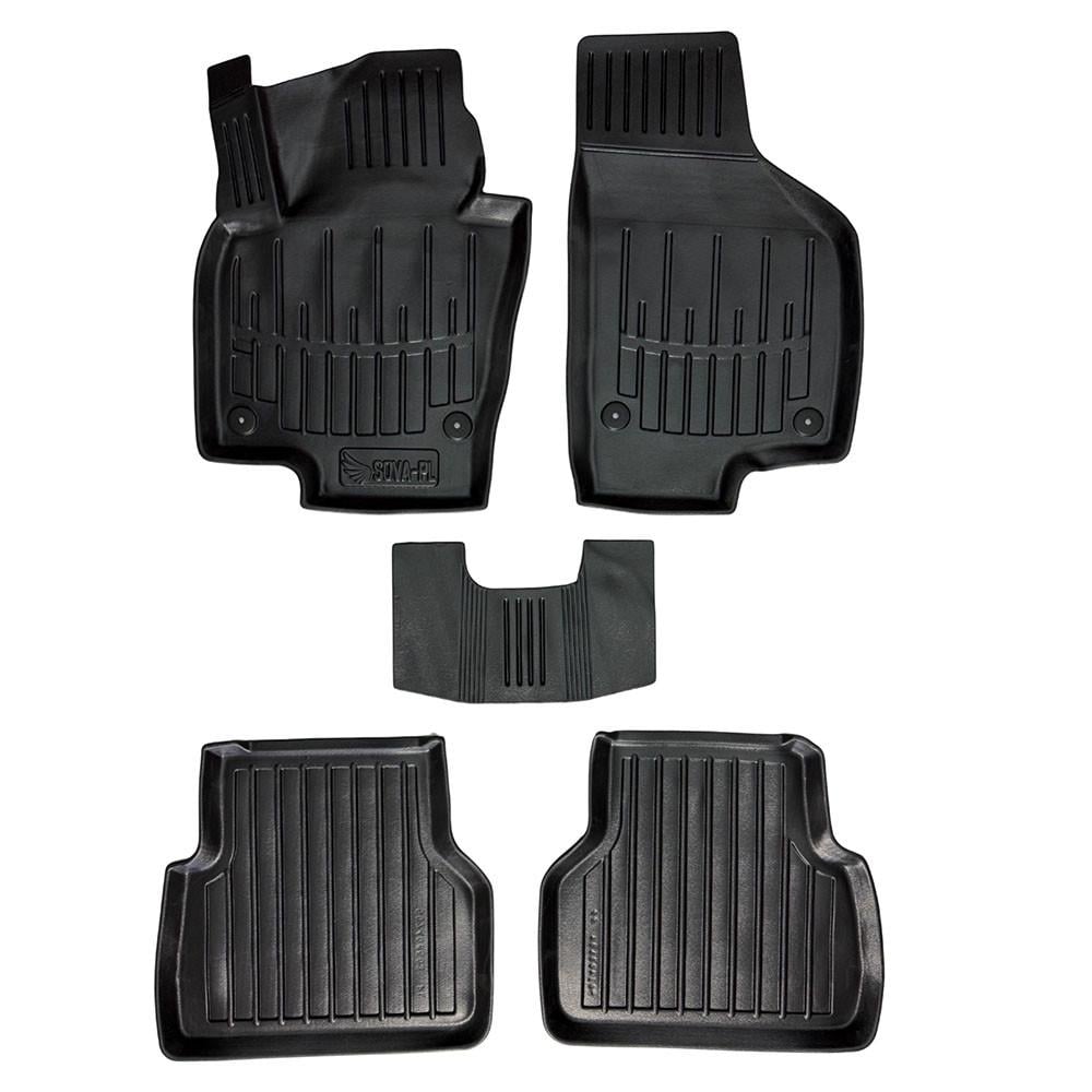 Коврики в салон SOVA-PL для Volkswagen Tiguan I 2007-2015 резиновые 5 шт. Черный (28800542)