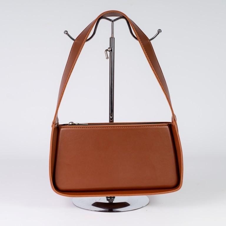 Сумка жіноча багет із глаткою екошкіри XENIA № 24-22 Рудий - фото 1 Сумка жіноча багет із глаткою екошкіри XENIA № 24-22 Рудий - фото 1