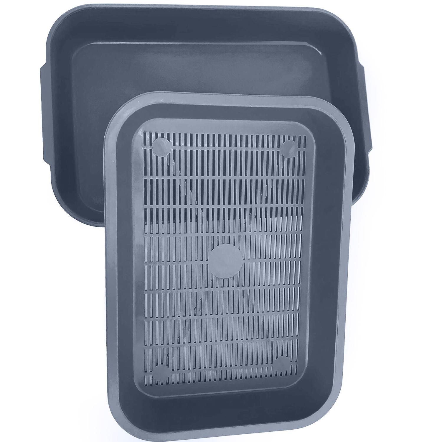 Лоток для кішок глибокий із сіткою 36,5х25х6 см Сірий (86967) - фото 6