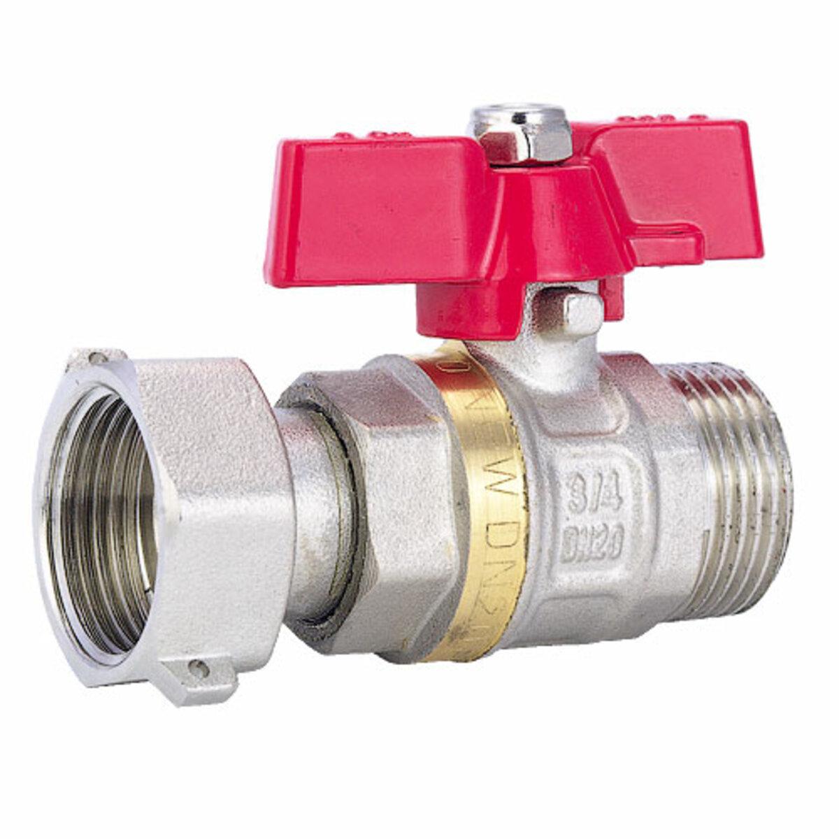 Кран кульовий FADO S.r.l 3/4" ЗВ з накидною гайкою прямий (TK-KG02)