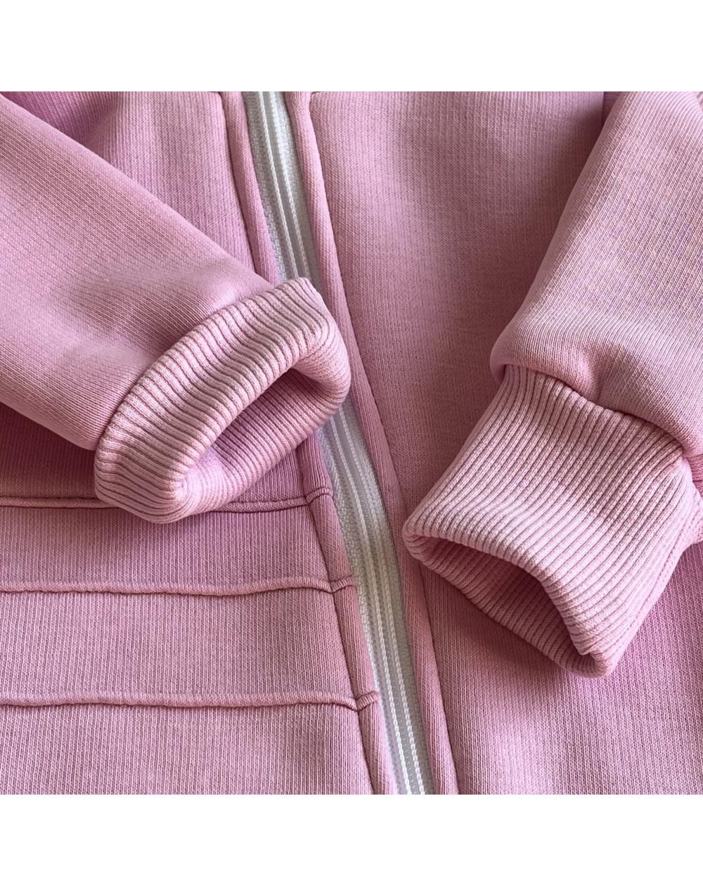 Комбинезон со съемным каюшоном детский BUNNY BOX триника утепленный р. 62 Розовый (18062) - фото 2