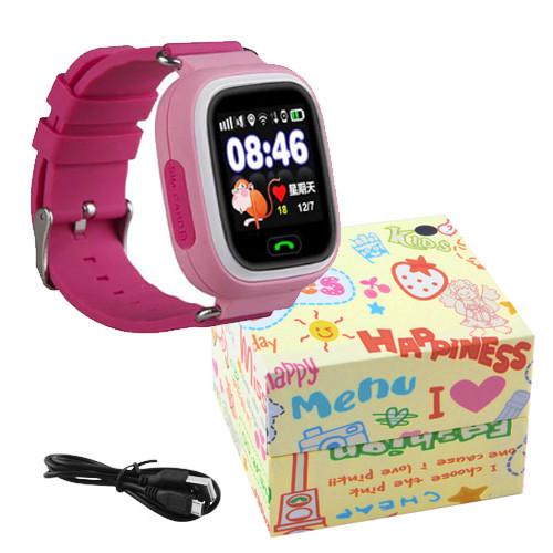 Smart часы детские с Smart Watch GPS Q90 Sim card Pink - фото 2