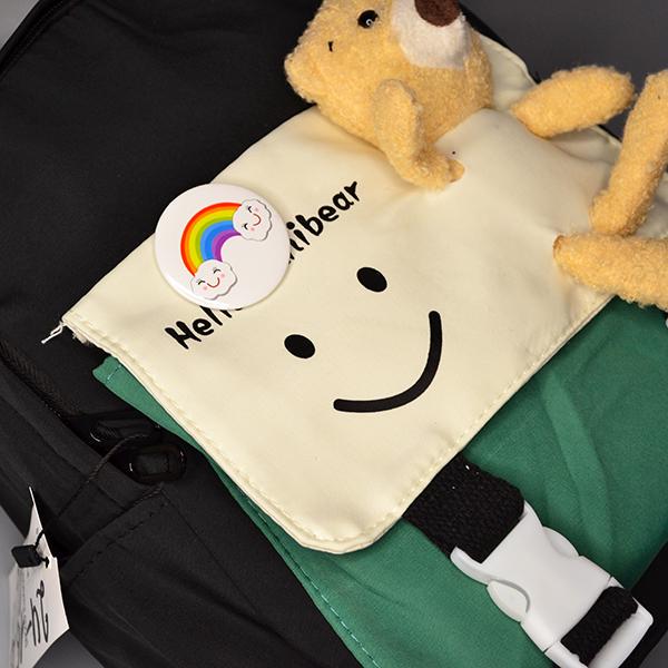 Детский рюкзак с плюшевым мишкой Черный - фото 2 Детский рюкзак с плюшевым мишкой Черный - фото 2