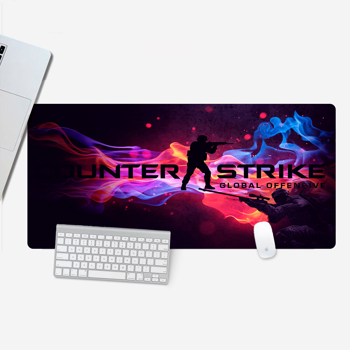 Коврик тканевый COUNTER STRIKE GO с прошивкой 2х300x800 мм (YUT_V7626)