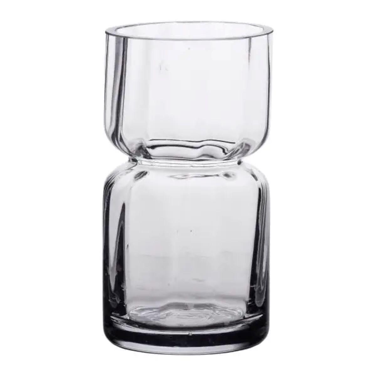 Ваза декоративная для цветов стеклянная 15 см 600 мл Прозрачный (6630) Ваза декоративная для цветов стеклянная 15 см 600 мл Прозрачный (6630)