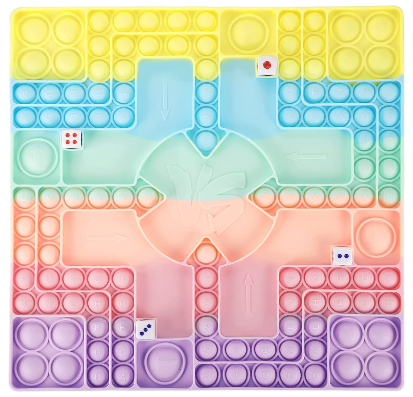 Игра сенсорная с кубиками Квадрат Макарон 30x30 см