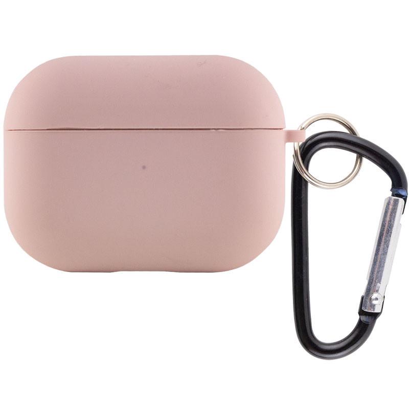 Футляр силіконовий Epik для навушників Airpods Pro з мікрофіброю Рожевий/Pink Sand (00000039443_11)