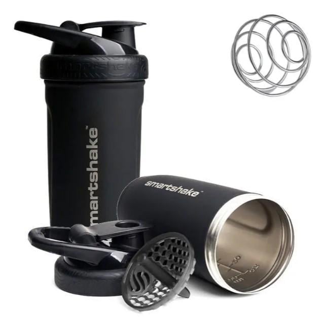 Шейкер спортивный SmartShake Reforce Stainless Steel 30 oz/900 мл Black (11150103)