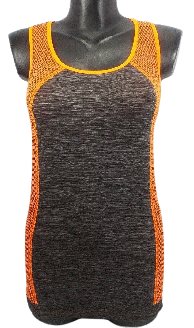 Майка женская для фитнеса Open Air 3011 р. 44-52 Серый/Оранжевый (1371125564)