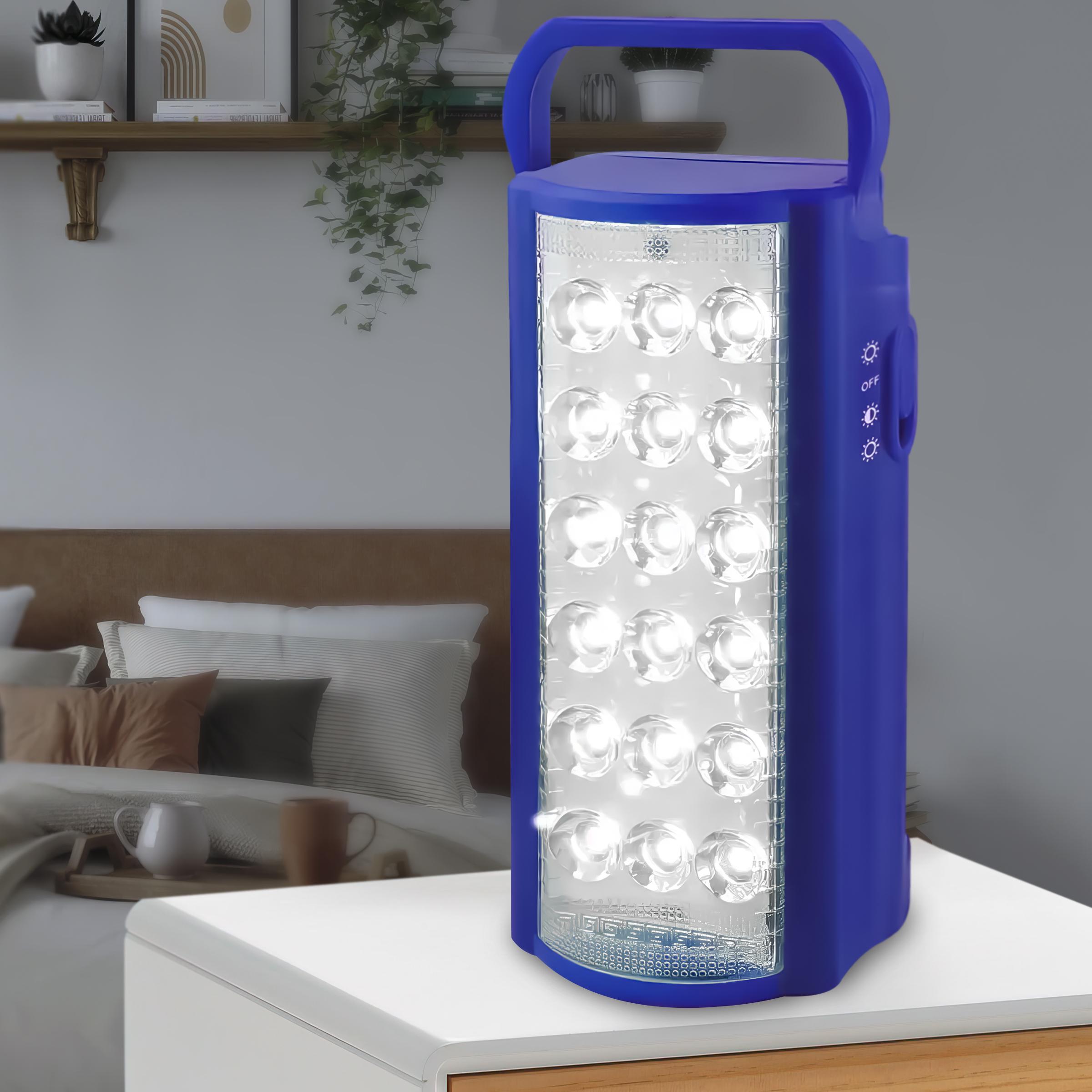 Ліхтар переносний акумуляторний LED з функцією заряджання KINSACH 220V Синій - фото 2 Ліхтар переносний акумуляторний LED з функцією заряджання KINSACH 220V Синій - фото 2
