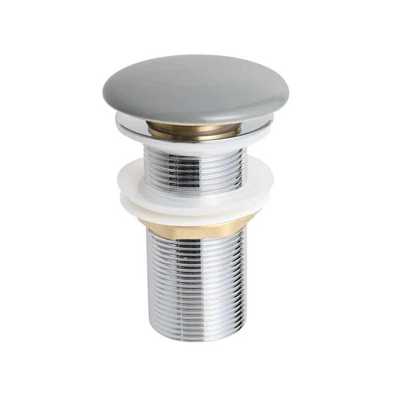 Донный клапан для раковины без перелива MIXXUS POP-UP-09 Click-Clack керамическая накладка 1 1/4" Графит (AC3569)