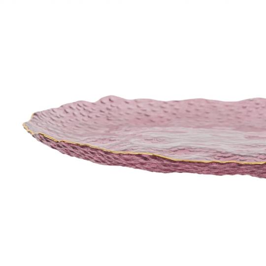 Блюдо сервировочное Elisey Красный шпинель стеклянное 25 см Розовый (135-81-9219-020) - фото 3