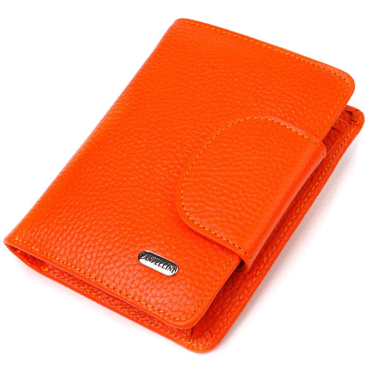 Кошелек женский из натуральной кожи Canpellini Wallet 21680 вертикальный Оранжевый (55459)