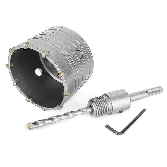 Комплект Intertool SD-7080 сверло корончатое по бетону 80 мм + переходник SDS Plus 100 мм (118581) - фото 3 Комплект Intertool SD-7080 сверло корончатое по бетону 80 мм + переходник SDS Plus 100 мм (118581) - фото 3