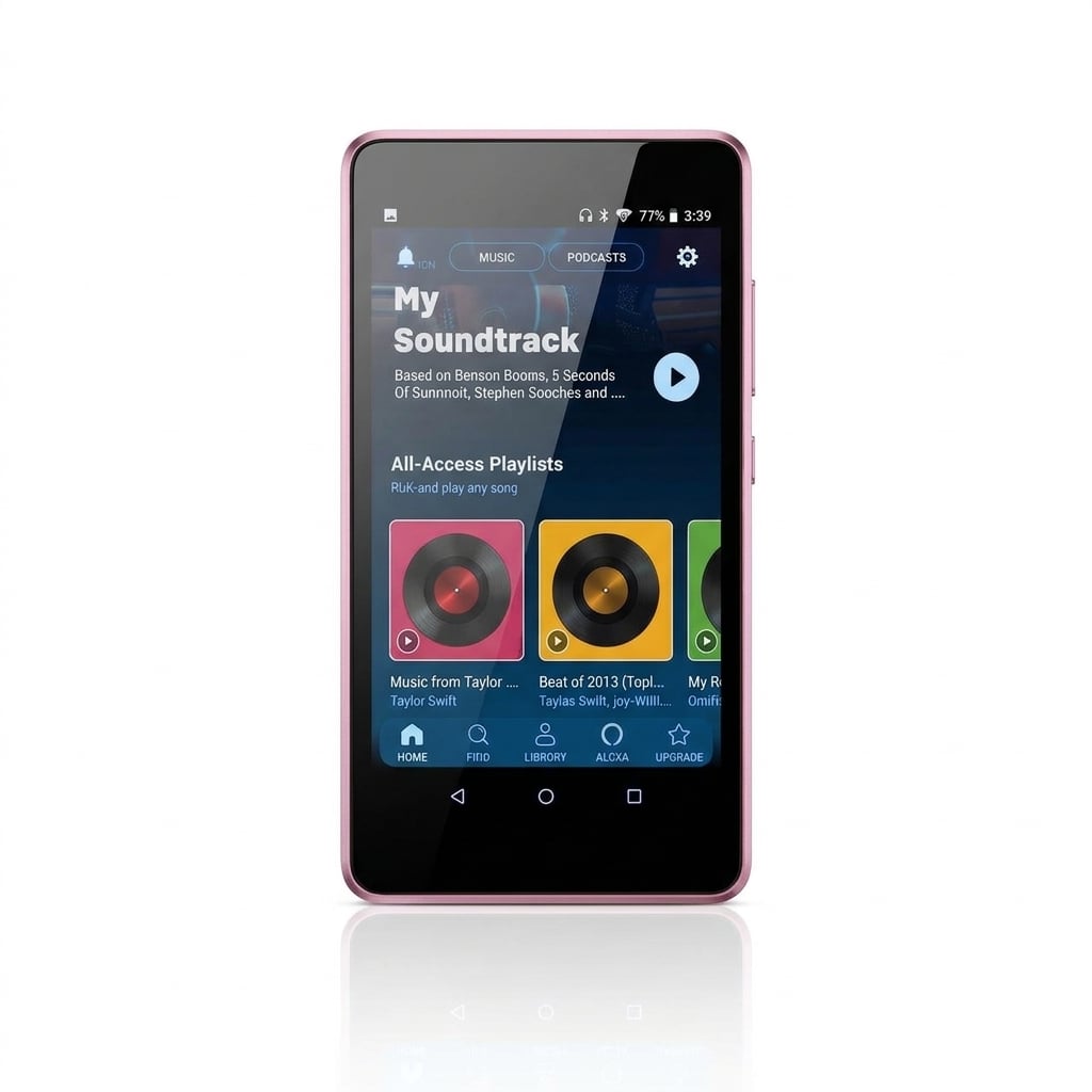 Плеєр MP3 для дітей Luoran M4S 16 ГБ Android 9.0 Wi-Fi Bluetooth сенсорний екран 4" Рожевий