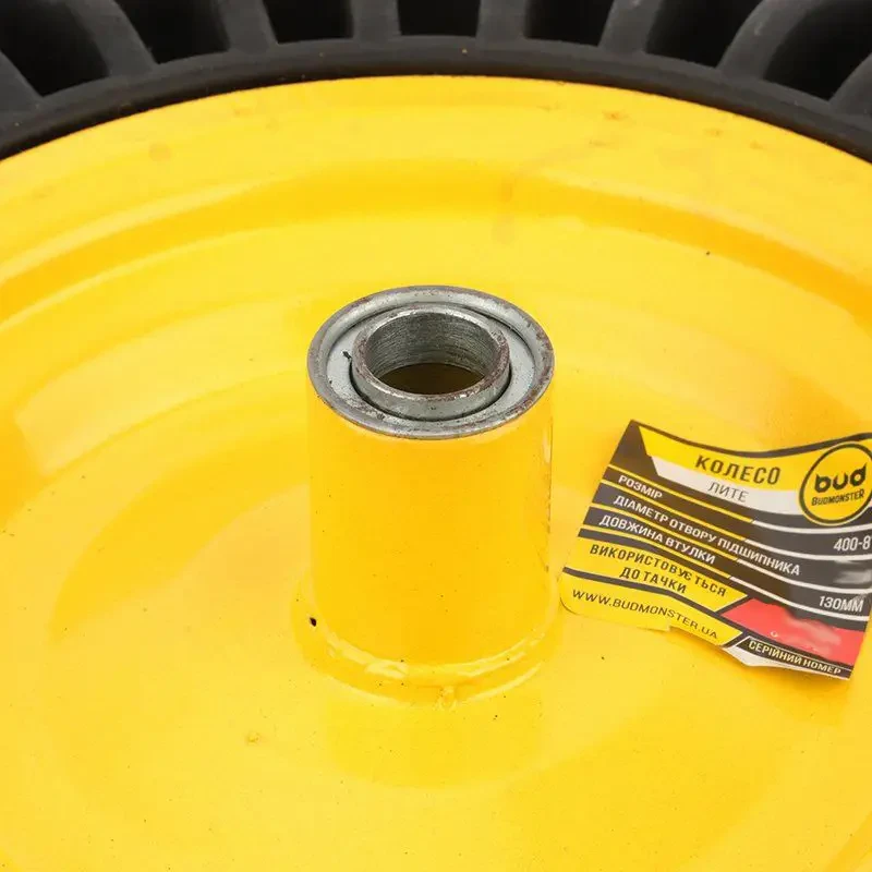 Колесо литое усиленное BudMonster 4х8" d 37 см втулка 130 мм (01-055) - фото 2 Колесо литое усиленное BudMonster 4х8" d 37 см втулка 130 мм (01-055) - фото 2