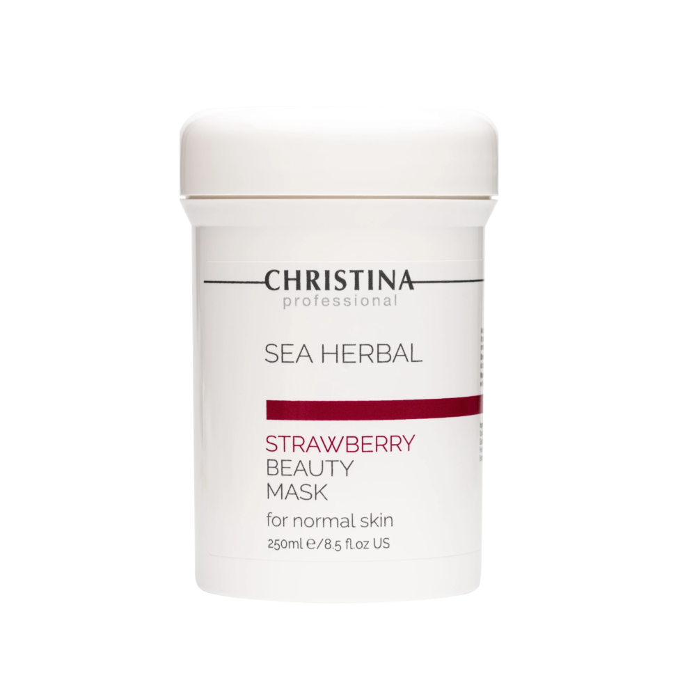 Полунична маска краси для нормальної шкіри CHRISTINA Sea Herbal Beauty Mask Strawberry 250 мл