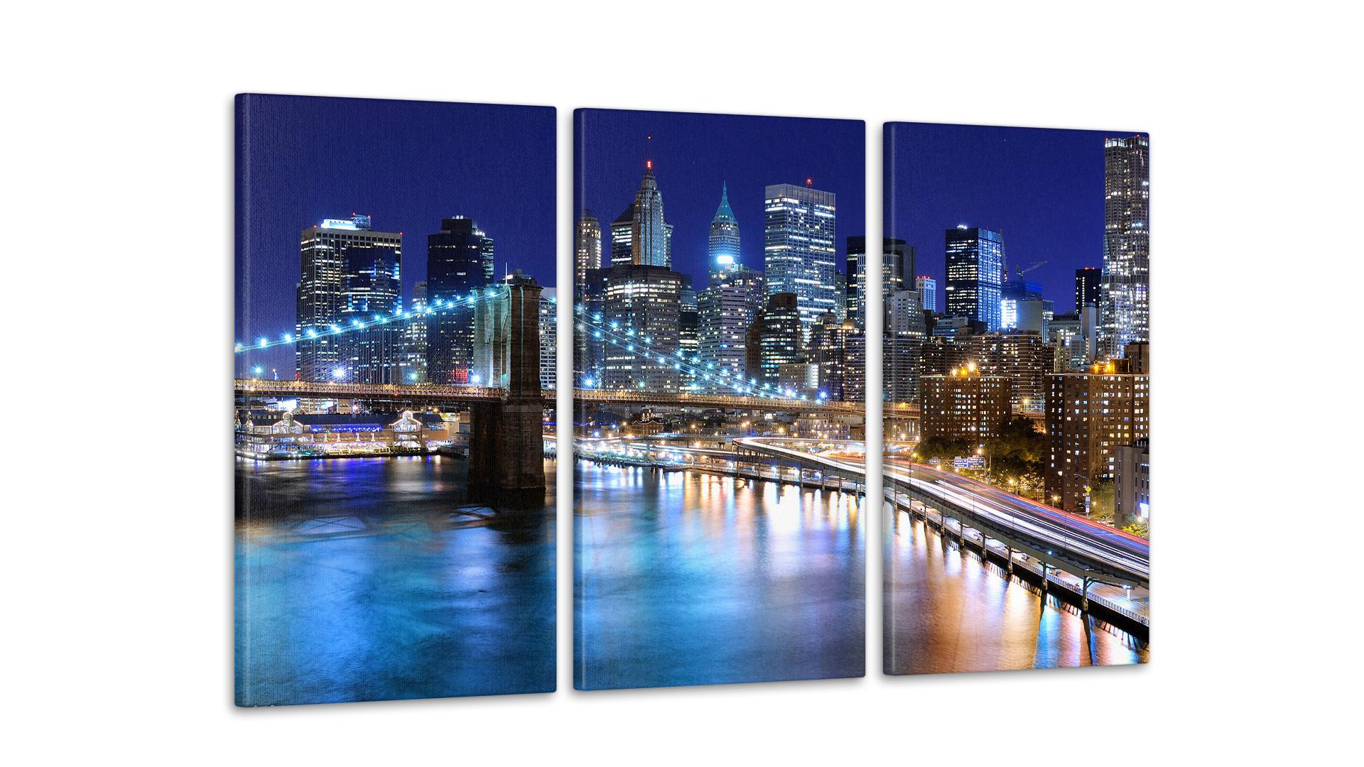 Модульная картина Ночной город 53x100 см (Art-208_3А)