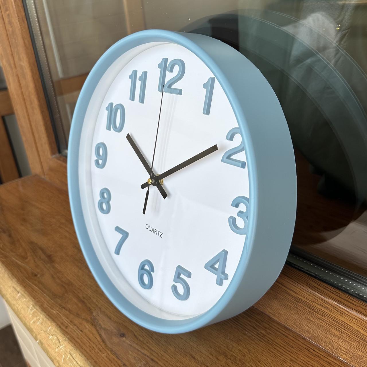 Годинник настінний безшумний Quartz OH-252-Sky 30 см Блакитний (2764179390) - фото 6 Годинник настінний безшумний Quartz OH-252-Sky 30 см Блакитний (2764179390) - фото 6