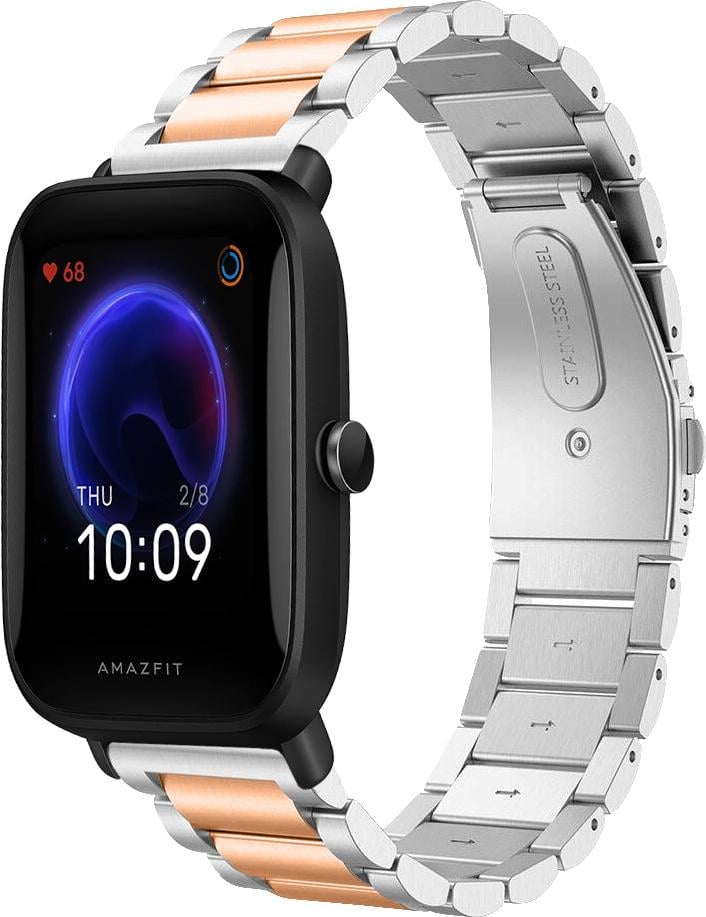 Металевий ремінець Shain Line для Amazfit Bip U Silver Rose (28117-68)