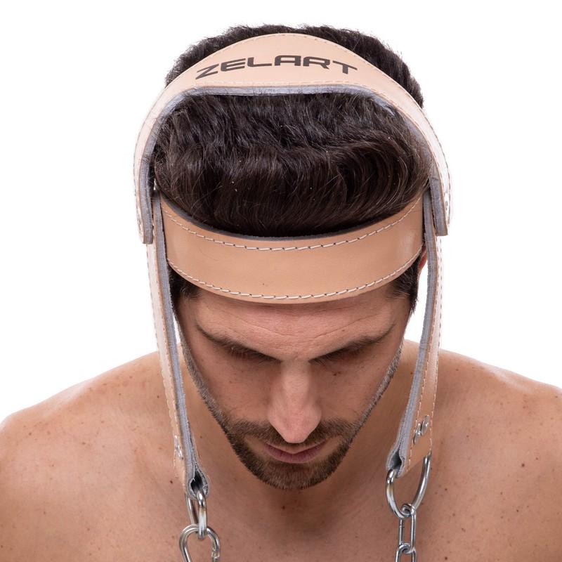 Упряж тренажер для тренування м'язів шиї Zelart SB-165186 Бежевий (SB-165186) - фото 4 Упряж тренажер для тренування м'язів шиї Zelart SB-165186 Бежевий (SB-165186) - фото 4