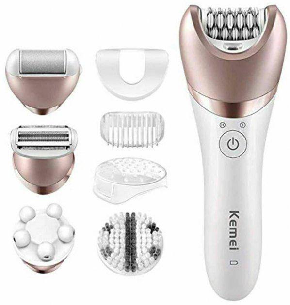 Эпилятор аккумуляторный Kemei KM-8001 Золотисто-белый