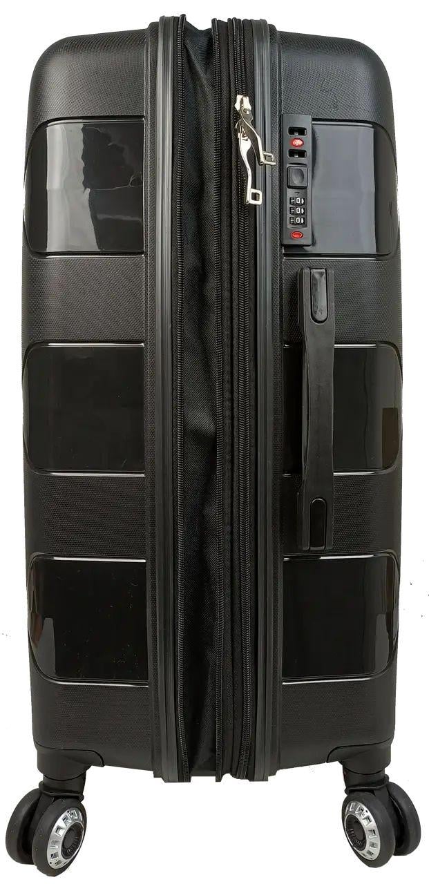 Валіза пластикова Reymond середня 80 л Чорний (S9010221) - фото 7