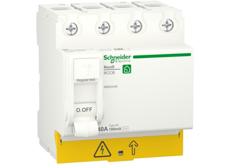 Диференціальне реле SCHNEIDER ELECTRIC EASY9 4р 100mА 40а АС EZ9R34440 (33664957)