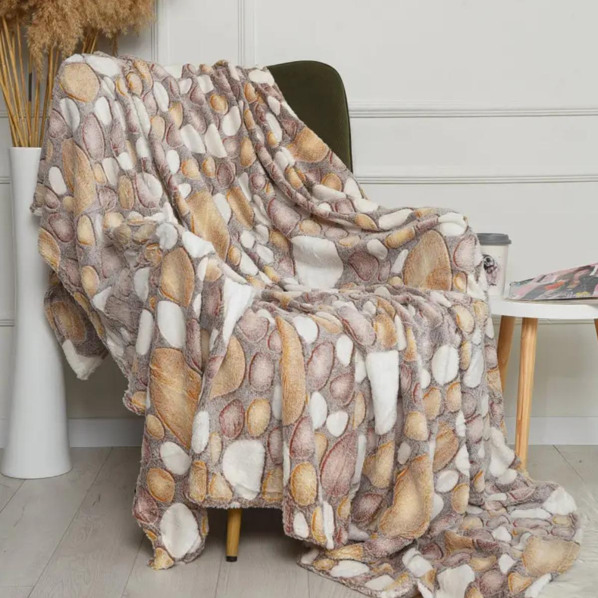 Плед Koloco Стрижка Камені полуторний 150х210 см