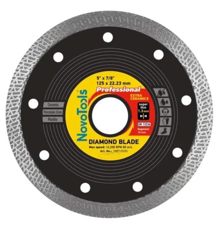 Диск алмазный по керамике Novotools Professional Deep Cut 125х10х22,23 мм (23236)