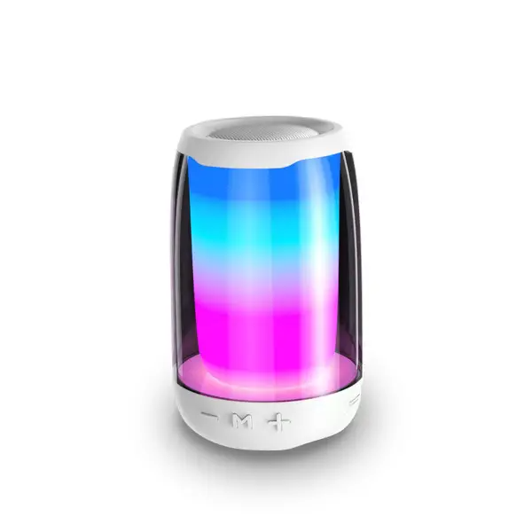 Портативна колонка з підсвіткою Smart X Pulse 4 mini USB AUX FM TWS microSD Type-C 5 Вт Білий (b-8893AW)