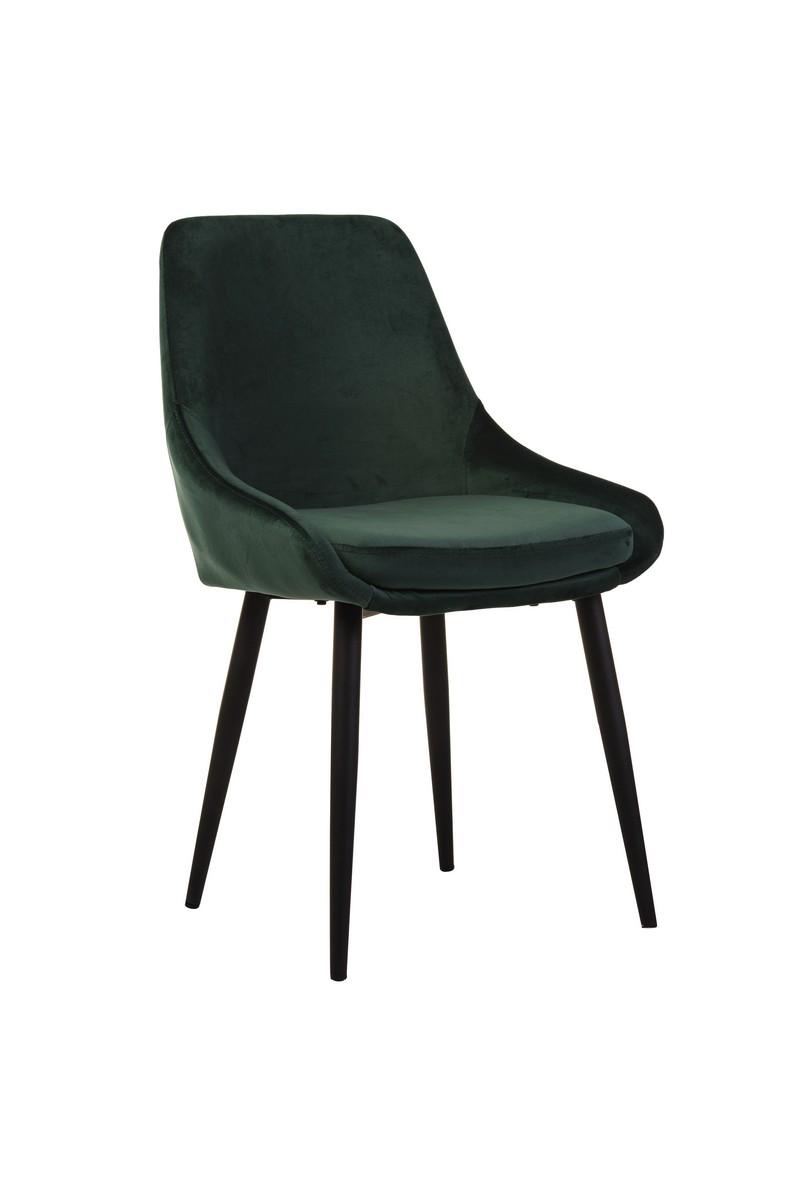 Стул для кухни Vetro Mebel N-49 металл/ткань велюр Черный/Изумрудный