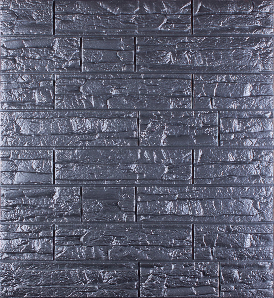 Панель 3D с ПВХ самоклеющаяся звукоизоляционная Loft 700x770x8 мм кирпич Серый