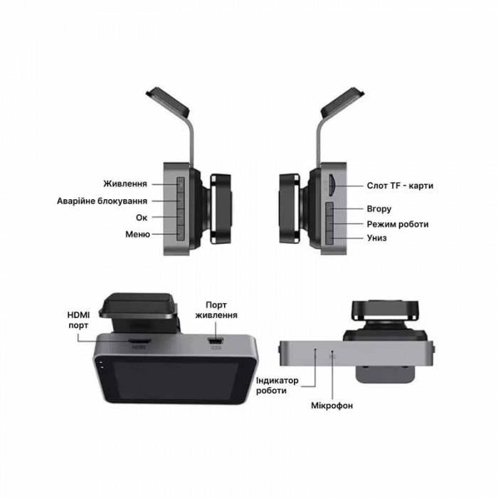 Відеореєстратор BlackBox Т722+ WiFi з камерою заднього вигляду і Wi-Fi 1296P Чорний - фото 3 Відеореєстратор BlackBox Т722+ WiFi з камерою заднього вигляду і Wi-Fi 1296P Чорний - фото 3