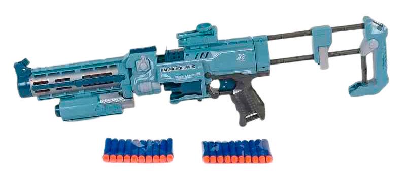 Детское оружие Автомат бластер ZC 7080 со спусковым механизмом/20 мягких патронов/лазерный прицел (ZC 7080_allbNM)